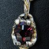 pendentif argent tourmaline detail sertissage bijou artisanal piece unique fusyom ile d oleron